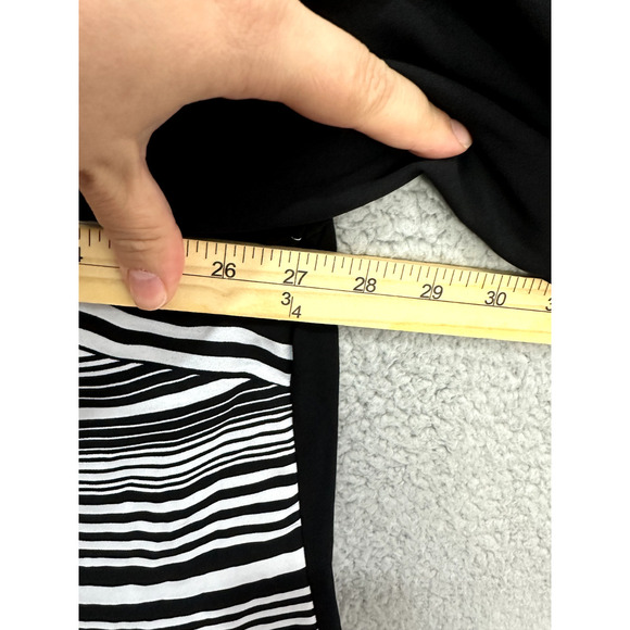 Lane Bryant Top womens 22/24 Black Striped Asymmetrical Hem Fairy Whimsigoth - Picture 6 of 6